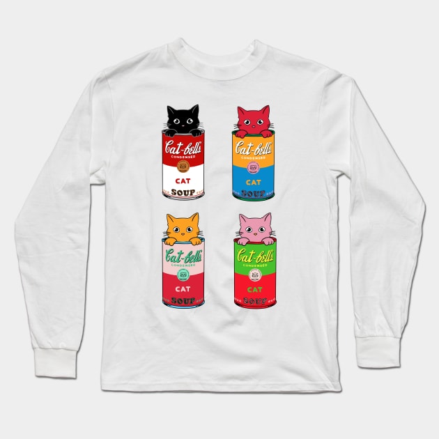 Cats pop art Long Sleeve T-Shirt by coffeeman